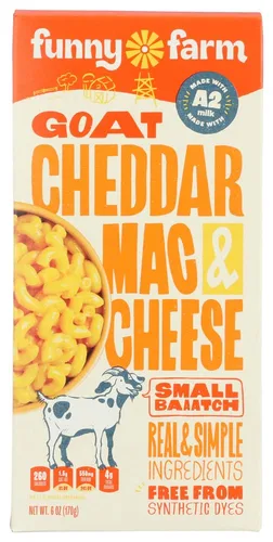 Vista 8 de Funny Farm - Macarrones y queso para cena de queso cheddar de cabra - 6 oz.