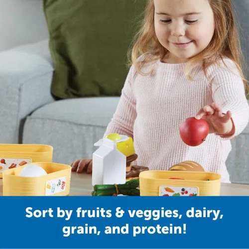 Vista 2 de Recursos de aprendizaje Nuevos brotes Elige y ordena grupos de alimentos