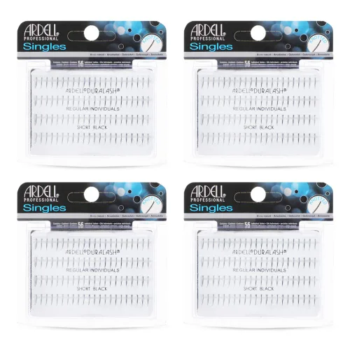 Vista 6 de Ardell Pestañas postizas individuales – Combo, negro, aspecto natural, racimos de pestañas, fácil aplicación para efecto de extensión de pestañas
