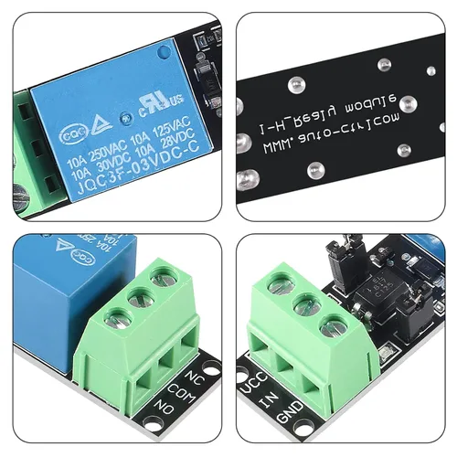 Vista 3 de 10 unids 1 canal DC 3V/3.3V relé módulo de interruptor de alimentación con optoacoplador módulo de relé aislado placa de control de unidad para IOT