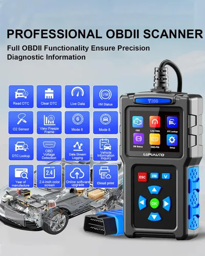 Vista 2 de Herramienta de diagnóstico del escáner T200 OBD2, lector de códigos de coche OBDII, lectores de código de motor de verificación de vehículos