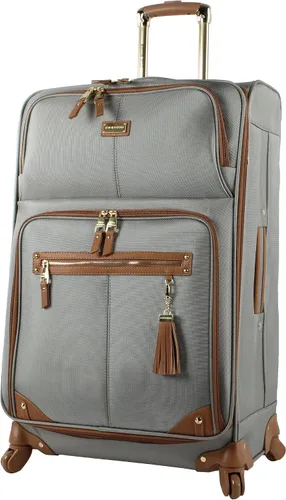 Vista 2 de Steve Madden Colección de equipaje de diseñador maletas giratorias ligeras expandibles de 3 piezas el juego de viaje incluye bolsa debajo