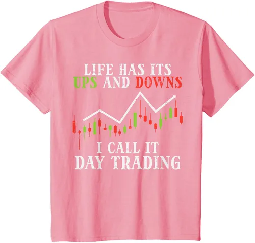 Vista 87 de Life Ups And Downs Day Trading Crypto Stock Market Trader T-Shirt, Negro