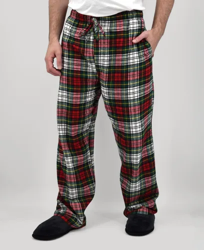 Vista 3 de Andrew Scott - Pantalones de pijama de franela 100 % algodón supersuaves para hombre, diseño a cuadros, paquete de 2