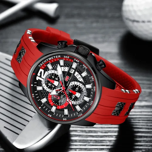 Vista 4 de KXAITO Mens Watches Military Sport Waterproof Chronograph Watch Luminous Silicon Strap Casual Watches for Men Fashion Analog Quartz Business Wrist