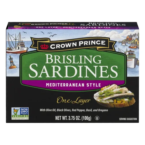 Vista 9 de Crown Prince Sardinas de una capa, estilo mediterráneo, latas de 3.75 onzas (paquete de 12)