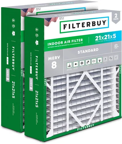 Vista 24 de Filterbuy 10x17x2 Filtro de aire MERV 8 Defensa Esencial contra el Polvo y las Alergias (2 unidades), Filtros exteriores plegados electrostáticos