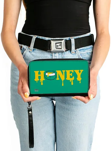 Vista 3 de Buckle-Down Winnie The Pooh - Cartera rectangular con cremallera de poliuretano para mujer, 7.5 x 4.5 pulgadas, Winnie the Pooh, Buckle-down Cartera