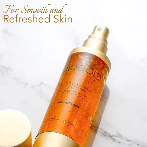 Vista 6 de OROGOLD Peeling profundo multivitamínico de 24 K, con vitamina C y ácido mandélico OROGOLD Exclusivo - Exfolia suavemente la piel muerta - Limpia