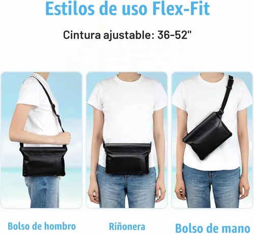 Vista 5 de F-color Riñonera impermeable – Cruise Essentials 2026 – Bolsa impermeable con correa ajustable en la cintura, bolsa seca enrollable con triple