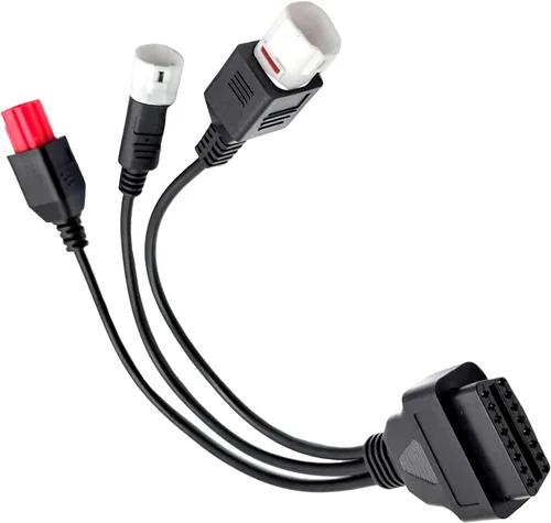 Vista 4 de 1 unids 3 en 1 OBD2 Cable de diagnóstico de 16 pines OBD2 adaptador a 3/4/6 pin herramienta de escáner de cable compatible con Yamaha Moto Guzzi