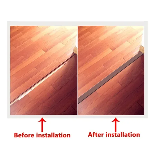 Vista 6 de Tiras de cubierta de suelo, tira de transición de piso de 2.0 in de ancho, tira de suelo laminado de transición de suelo autoadhesivo, tira divisora