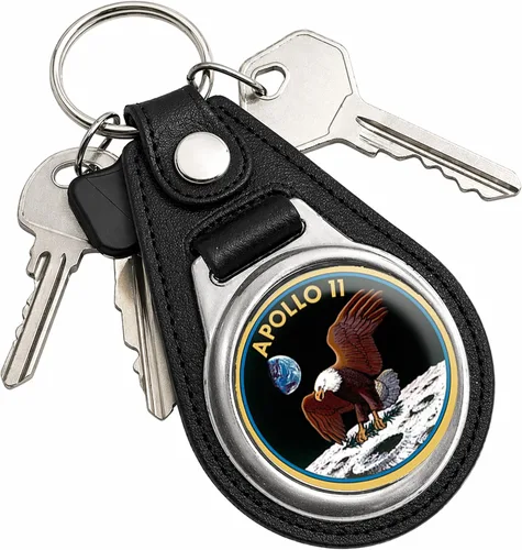 Vista 11 de Brotherhood Round Key Chain for NASA and Space Mission Designs Parche Misión Apolo 11 NASA - Diseño B