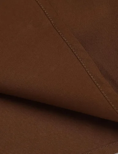 Vista 8 de COOFANDY Camisa occidental para hombre de manga larga con bordados, camisa de vaquero casual con botones café (01-Coffee(Pattern1))
