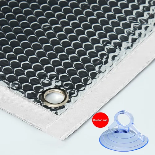 Vista 5 de Película de protección solar para ventana, barrera reflectante de calor radiante de doble cara, escudo de aislamiento térmico, película opaca total