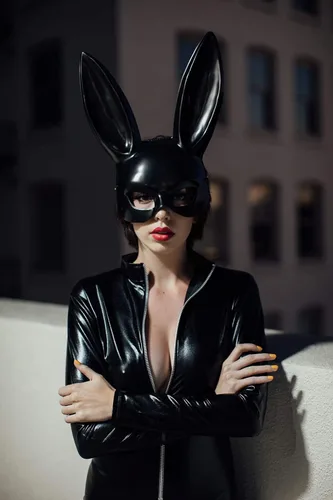Vista 2 de Leg Avenue Womens Rabbit Mask Costume Accessory One