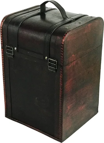 Vista 3 de Allgala Caja de madera para botella de vino con acabado antiguo, 4 botellas, HD90201