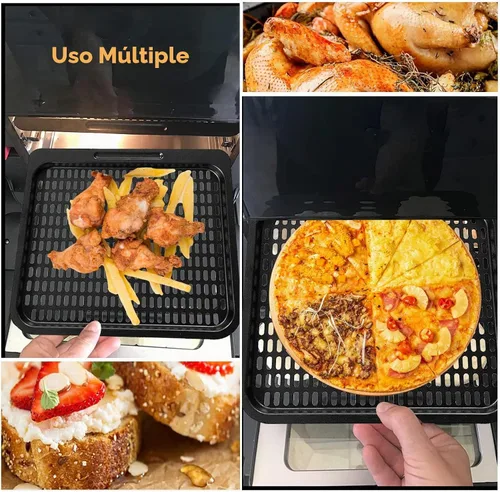 Vista 4 de 2 piezas de repuesto para freidora de aire, rejilla de cocina de malla de 10 cuartos de galón, accesorios para freidora de aire Instant Vortex Plus
