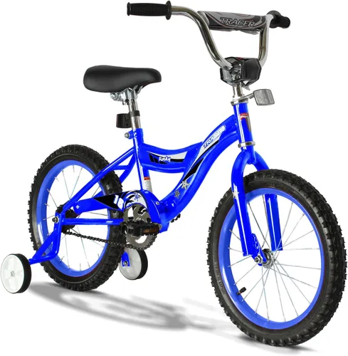 Vista 2 de Tracer Bicicleta infantil con ruedas de 16 y 20 pulgadas para niños y niñas Azul