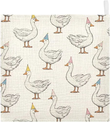 Vista 19 de Toallas de algodón para bebé, toallas de baño unisex para recién nacidos, toallitas naturales para piel delicada, 11.8 x 11.8 pulgadas, paquete de 5