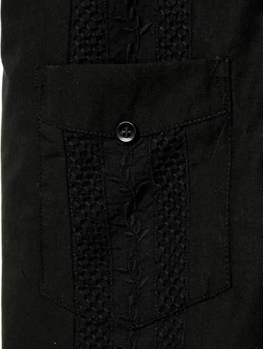 Vista 4 de VATPAVE Camisas de guayabera cubana de manga corta con botones para hombre