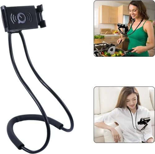 Vista 7 de Hemobllo Soporte para teléfono móvil - Soporte para teléfono celular Lazy Soporte para teléfono celular Soporte universal para teléfono