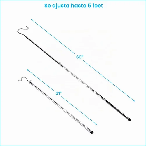 Vista 5 de SSWBasics - Gancho cromado para ropa, ajustable