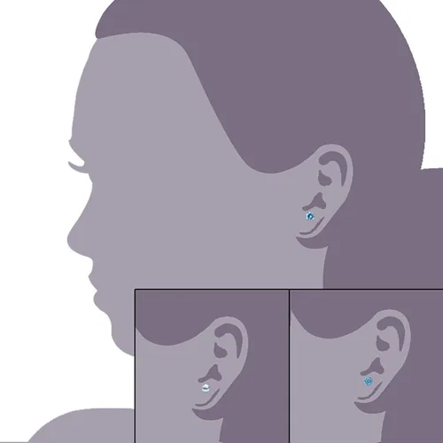 Vista 22 de JewelrieShop - Juego de aretes de tuerca de acero inoxidable con circonitas cúbicas y perlas de imitación, 3 pares de 0.236 in