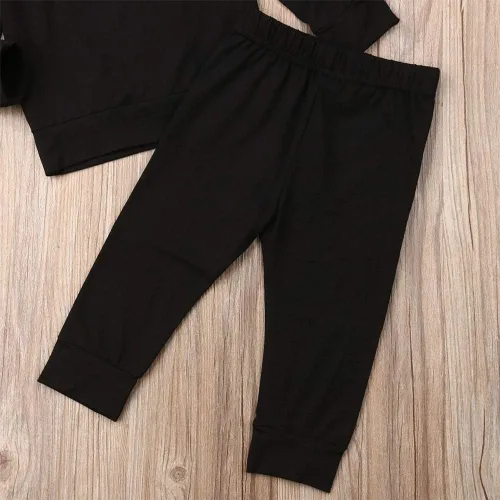 Vista 6 de Conjunto de 2 piezas de pijama para bebés de 6 a 3 años de edad, camisas y pantalones de algodón con volantes