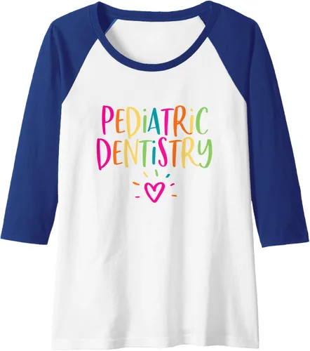 Vista 4 de Camiseta de béisbol de DDS Raglán, diseño de dentista