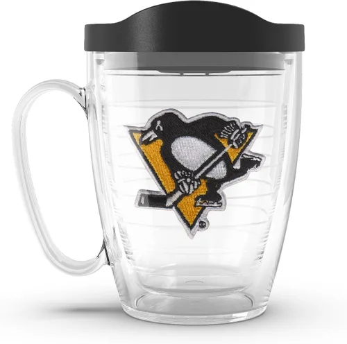 Vista 34 de Taza aislada Tervis de doble pared fabricada en Estados Unidos con logotipo principal de NHL Buffalo Sabres, mantiene las bebidas frías y calientes