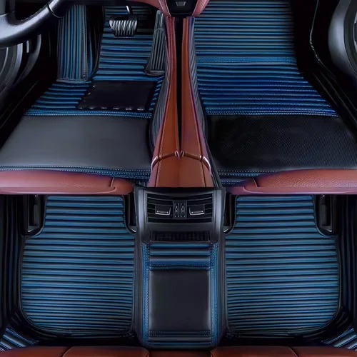 Vista 13 de Tapetes de cuero personalizados impermeables para automóvil, sedán, SUV, automóvil deportivo, negro, beige, para hombre y mujer (todo beige, 3D)