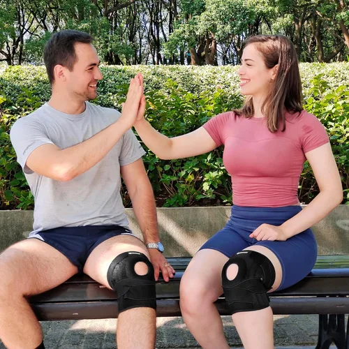 Vista 2 de DOUFURT Rodillera para mujeres y hombres con desgarro de menisco, rodilleras de talla grande para el alivio del dolor de rodilla, artritis, soporte