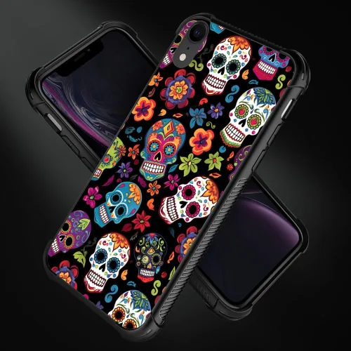 Vista 270 de Funda compatible con iPhone 8, a prueba de golpes, antiarañazos, bandera de ciervos de cola blanca de grano de madera estadounidense