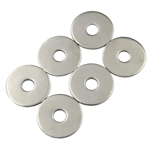 Vista 2 de DGOL 70 arandelas de guardabarros de acero inoxidable 304 de 1/4 x 1 pulgada, diámetro exterior de 1 pulgada arandelas planas