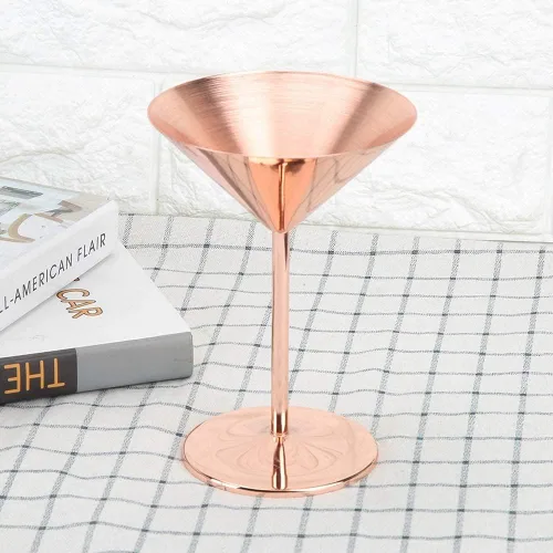 Vista 7 de Vasos de Martini de acero inoxidable, 7 onzas, juego de 2, vasos de Martini irrompibles, vasos de Martini de metal para exteriores, copas de cóctel