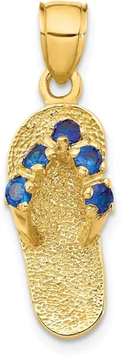 Vista 8 de Collar con colgante de oro amarillo de 14 quilates en septiembre 3Dcirconita cúbica joyería fina para mujer regalos para ella