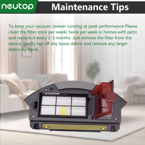 Vista 5 de Filtros de repuesto compatibles con iRobot Roomba 800 y 900 Series 801 805 850 860 870 877 880 890 891 895 960 961 980 981 985, paquete de 9