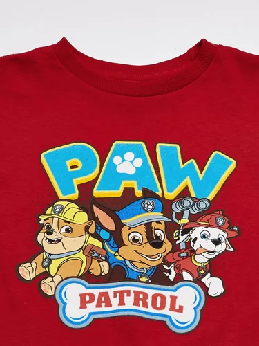 Vista 2 de Nickelodeon Camiseta de la Patrulla Canina Rubble, Chase, Marshall Shortl Seelve para niños
