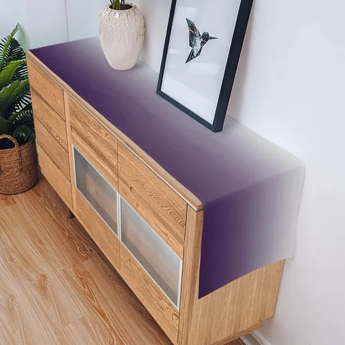 Vista 7 de Artwork Store Camino de mesa de lino y algodón morado, para mesa de comedor, decoración de cocina de granja, decoración de cena de vacaciones, 13 x