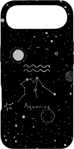 Vista 27 de Aquarius Astrology Celestial Zodiac Sign Aesthetic Case for iPhone 17
