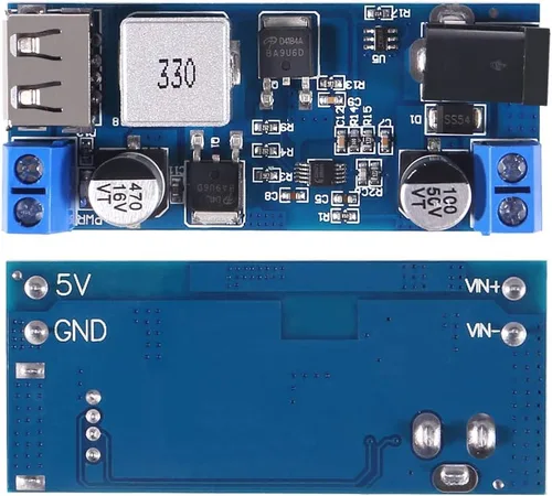 Vista 2 de ACEIRMC Convertidor Buck de 12 V a 5 V 5 A Regulador de voltaje USB DC 9V-36V Step Down a DC 5V-5.3V 5.2V 3.5-6A Volt Transformador Módulo de fuente