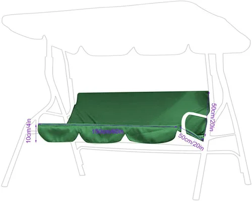 Vista 6 de Ejoyous Funda de cojín para columpio de patio, para silla de columpio al aire libre, cubierta de asiento de hamaca de repuesto para columpio de 3