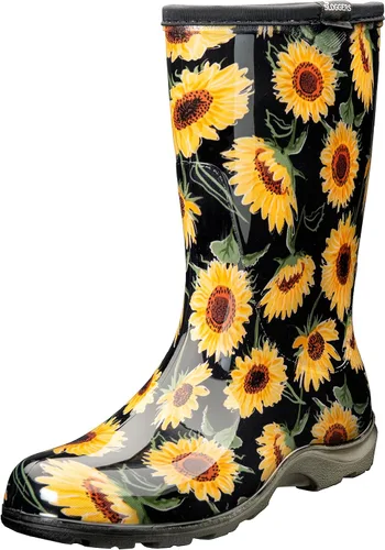 Vista 17 de Sloggers Waterproof Garden Rain Boots for Women - Cute MidCalf Boots Negro