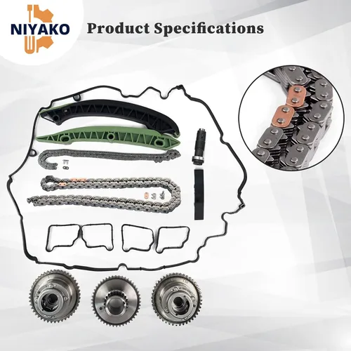Vista 6 de Kit de cadena de distribución de ajustadores de árbol de levas M271 para 2012-2014 M'-ercedes B'-enz CLK200 E200 C200 C230 C250, reemplazo #