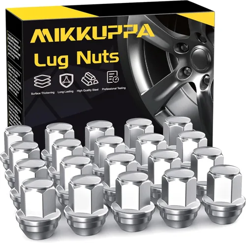 Vista 24 de MIKKUPPA 20 tuercas de llanta OEM 9/16-18, repuesto para Dodge Dakota 2006-2010, Durango 2004-2009, ruedas Ram 1500 Factory 2002-2010, asiento negro