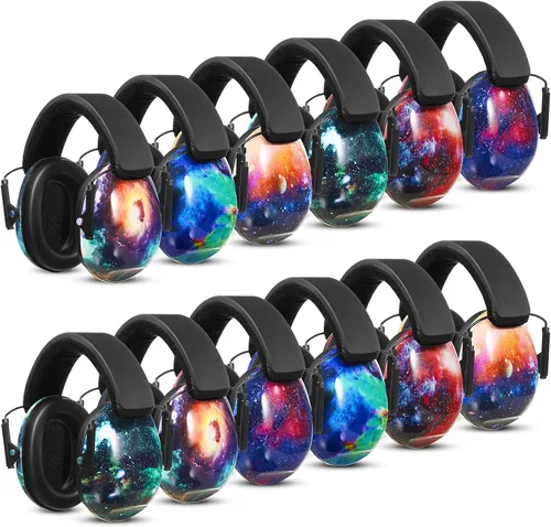 Vista 8 de Amylove 12 unidades de protección auditiva para adultos y niños, auriculares con cancelación de ruido, orejeras de tiro a granel con reducción