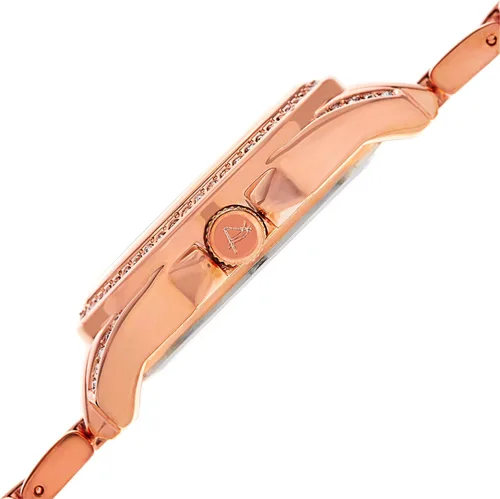 Vista 3 de August Steiner AS8075 - Reloj multifunción para mujer, 3 subesferas día, fecha y GMT en pulsera de acero inoxidable