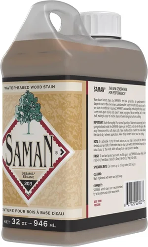 Vista 28 de SamaN Tinte interior para madera a base de agua, tinte natural para muebles, molduras, paneles de madera, gabinetes (colonial TEW-205-32, 32 oz)
