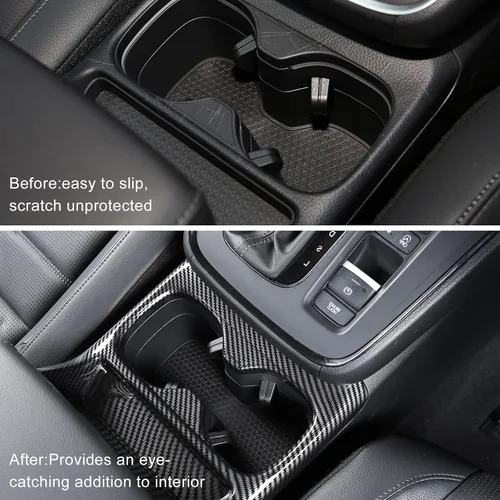 Vista 5 de para Honda CRV 2023 2024 2025 Panel Protector de Portavasos de Consola Central, Accesorios de Interior de Fibra de Carbono con Grano Deportivo